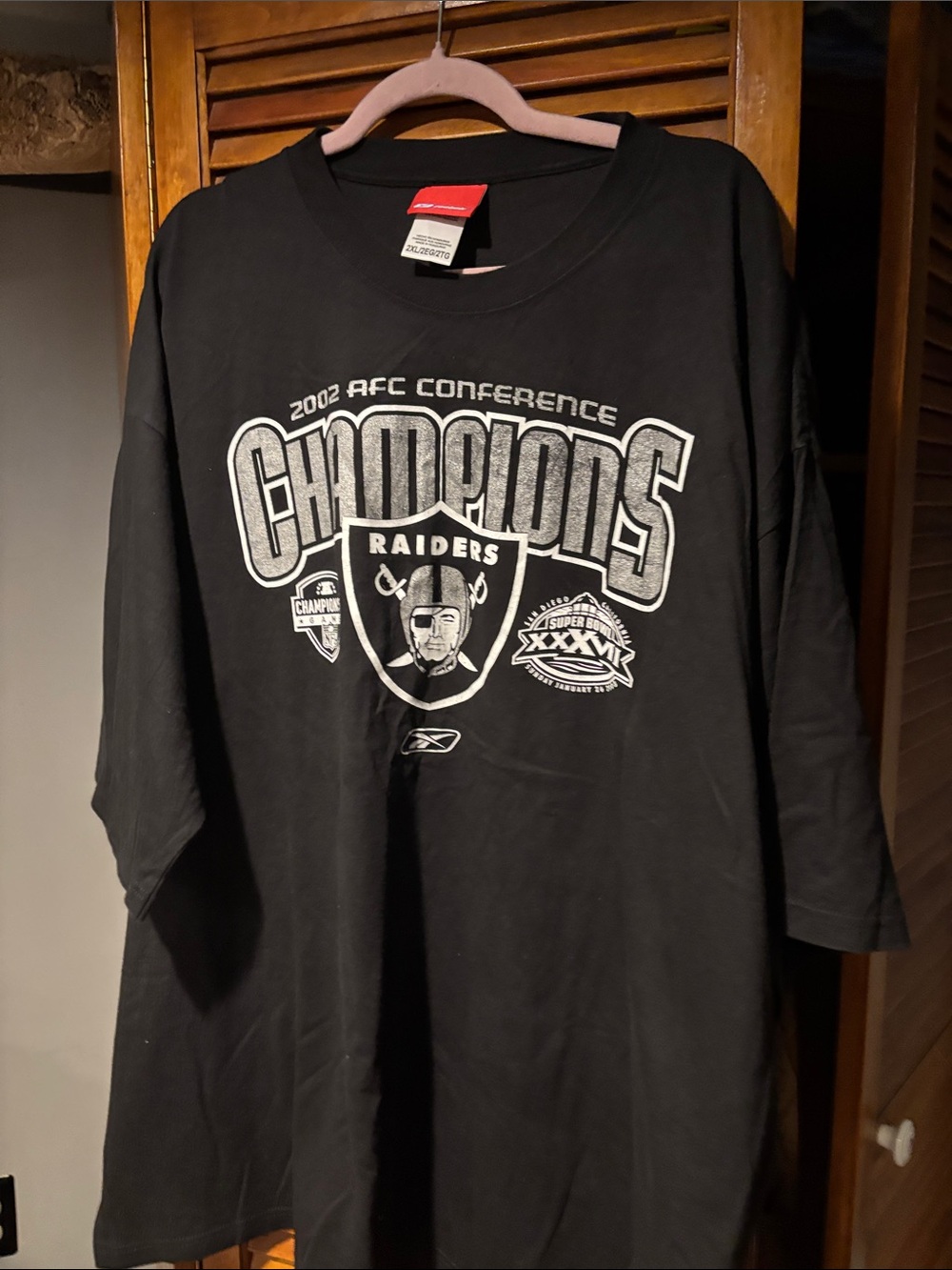 Reebok Black Raiders "Champions" Graphic Tee